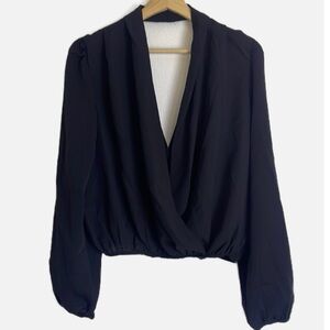 Lulus deep V front and back blouse L